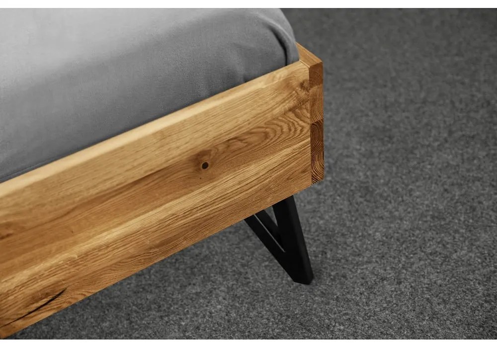 Letto matrimoniale in rovere 140x200 cm Golo 2 - The Beds