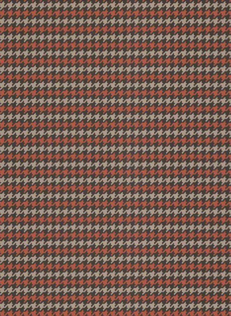 Ulricehamns Tapete Houndstooth - Orange