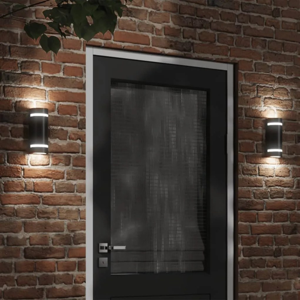 Applique Per Esterni Nera İn Alluminio Pressofuso /