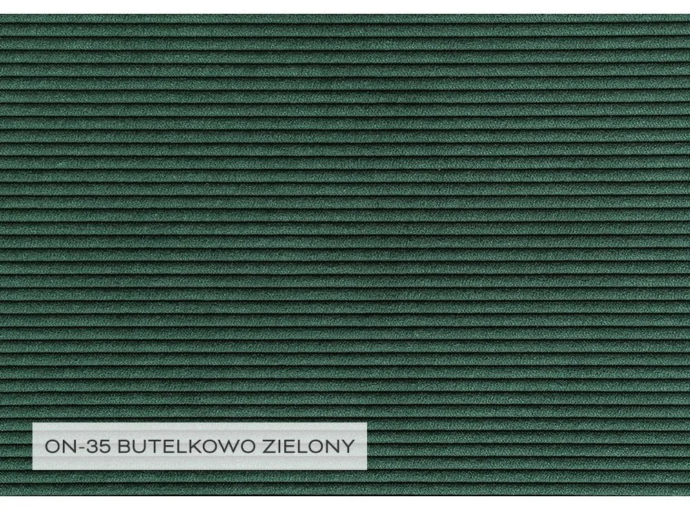 Divano letto in velluto a coste verde scuro (angolo sinistro) Lofty Lilly - Miuform