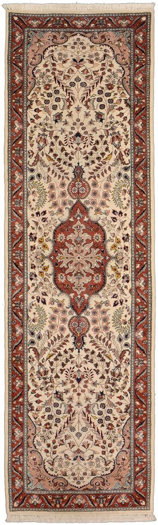 Tabriz Tappeto orientale 270 x 80 Beige (Pakistan) Annodato A Mano