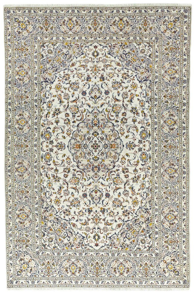 Kashan Tappeto persiano 210x320 Beige (Iran) Annodato A Mano