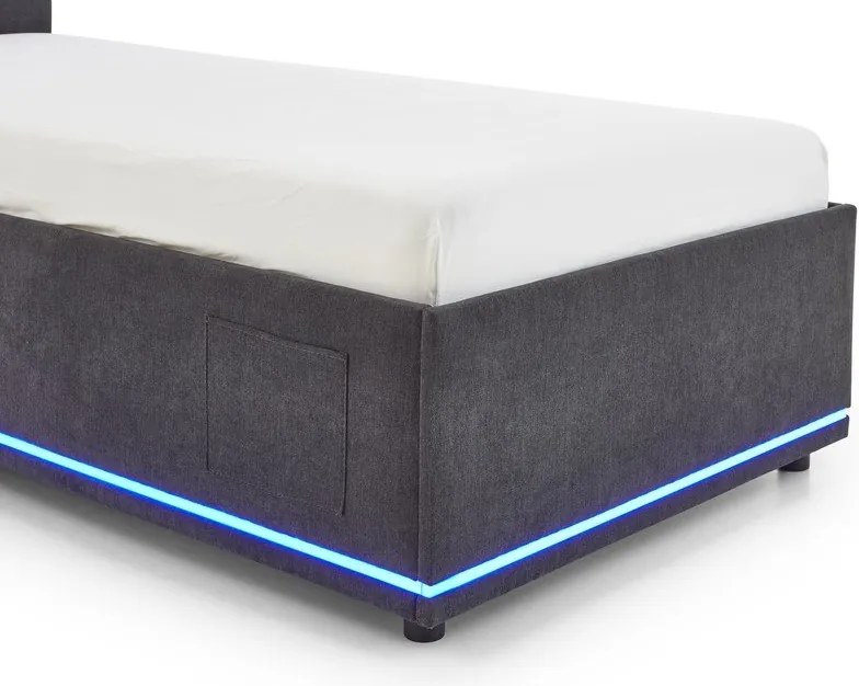 Letto da bambini grigio scuro imbottito rete non inclusa 90x200 cm Circle – Meise Möbel