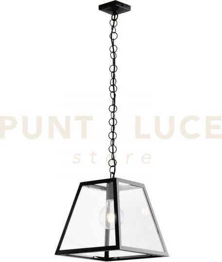 Lampadario a sospensione lexington nera 1 luce attacco e27 30x30x12...