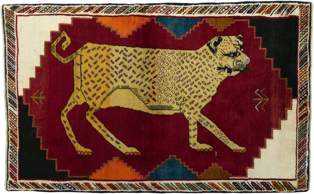 Gabbeh Tappeto 190 x 120 Rosso (Iran) Annodato A Mano