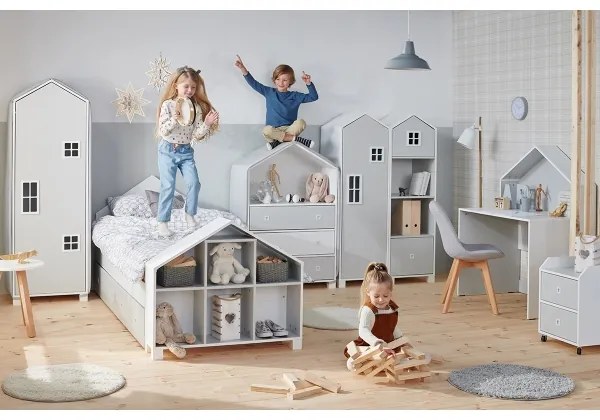 Contenitore per bambini MIRUM 54,2x42,4 cm bianco/grigio