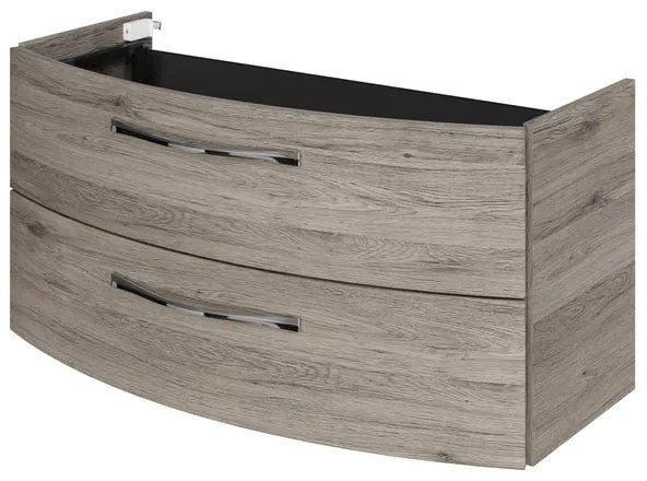 Mobile da bagno sospeso sotto lavabo L 99 x H 48 x P 46.2 cm rovere, 2 cassetti PELIPAL Cassca