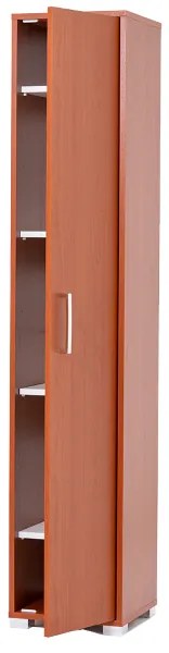 Scarpiera in legno nobilitato 1 anta ripiani interni H 189 cm Ciliegio