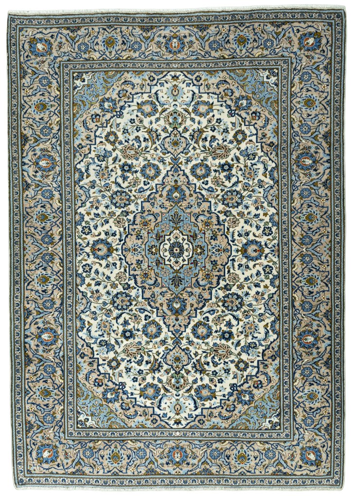 Kashan Tappeto persiano 350x250 Beige (Iran) Annodato A Mano