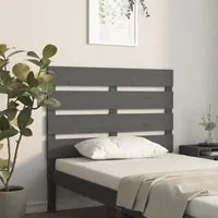 Testiera per Letto Grigia 100x3x80 cm in Legno Massello di Pino cod 9985