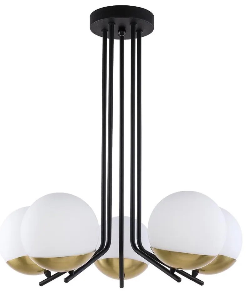 Jupiter 1720 - Lampadario a sospensione SANTA 5xE14/40W/230V ottone