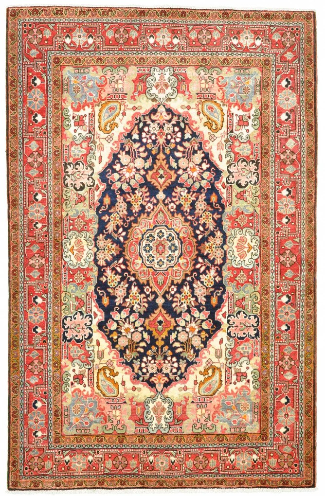 Malayer Tappeto 200 x 130 Blu (Iran) Annodato A Mano