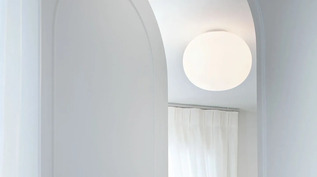 Flos Glo-Ball Ceiling 1 Lampada 33 cm Da parete/soffitto a luce diffusa in vetro opalino acidato bianco