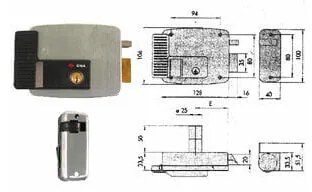 Serratura Elettrica Ferro 60 Sx