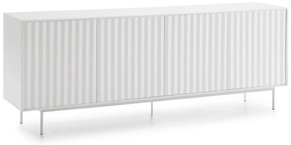 Cassettiera bassa bianca 211x80 cm Sierra - Teulat