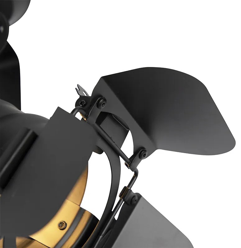 Faretto da studio smart nero orientabile e inclinabile con WiFi A60 - Movie