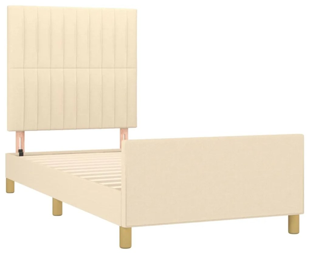 Giroletto senza materasso crema 80x200 cm in tessuto