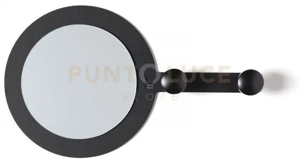 Specchio moderno da parete riflesso & appeso nero