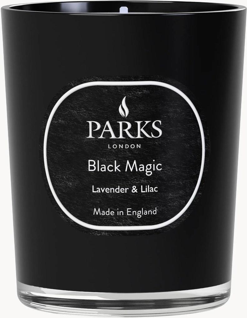 Candela profumata fatta a mano Black Magic (lavanda, lilla & caprifoglio)