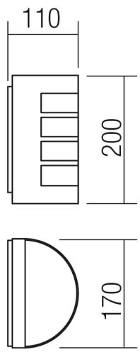 Redo 9001 - Applique da esterno EVO 1xE27/11W/230V IP44