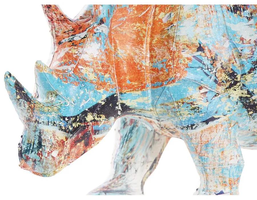 Statua Decorativa DKD Home Decor Resina Multicolore Rinoceronte (34 x 12,5 x 16,5 cm)