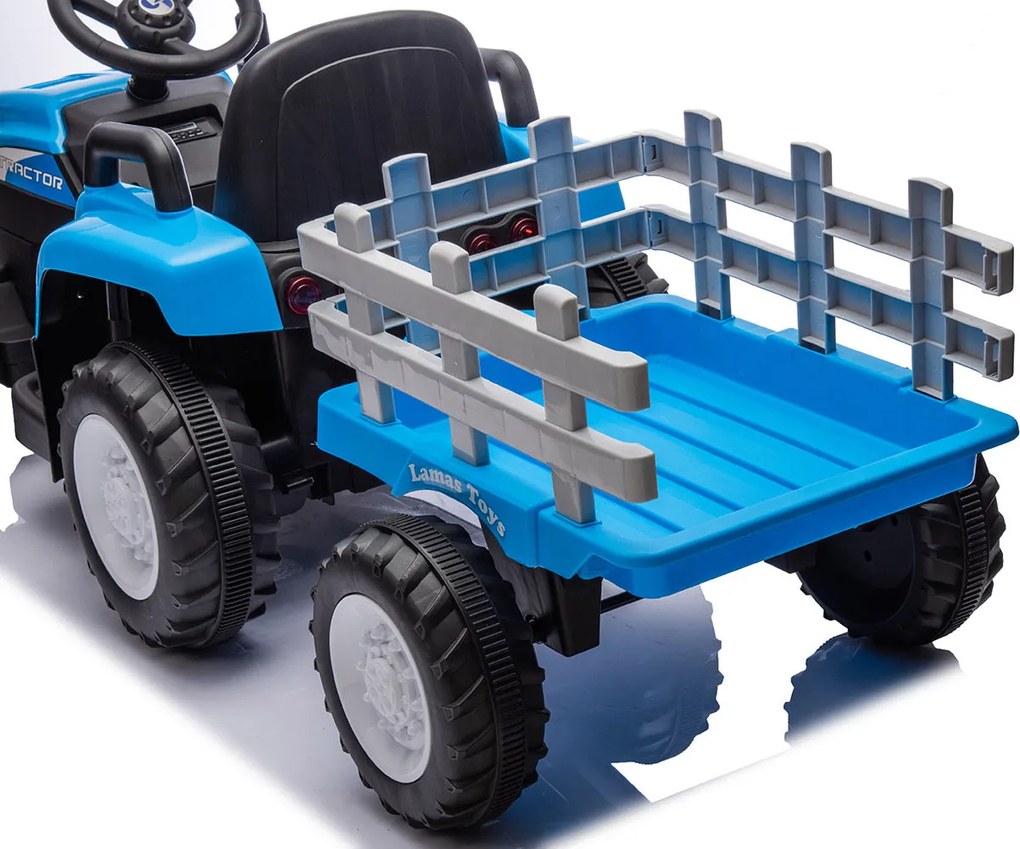 Trattore Elettrico per Bambini 12V con Rimorchio Blu...