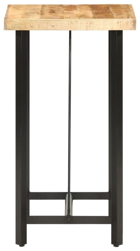 Tavolo da bar 60x60x107 cm in legno ruvido di mango