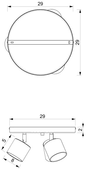 Faretto DIXIE 3xGX53/11W/230V blu