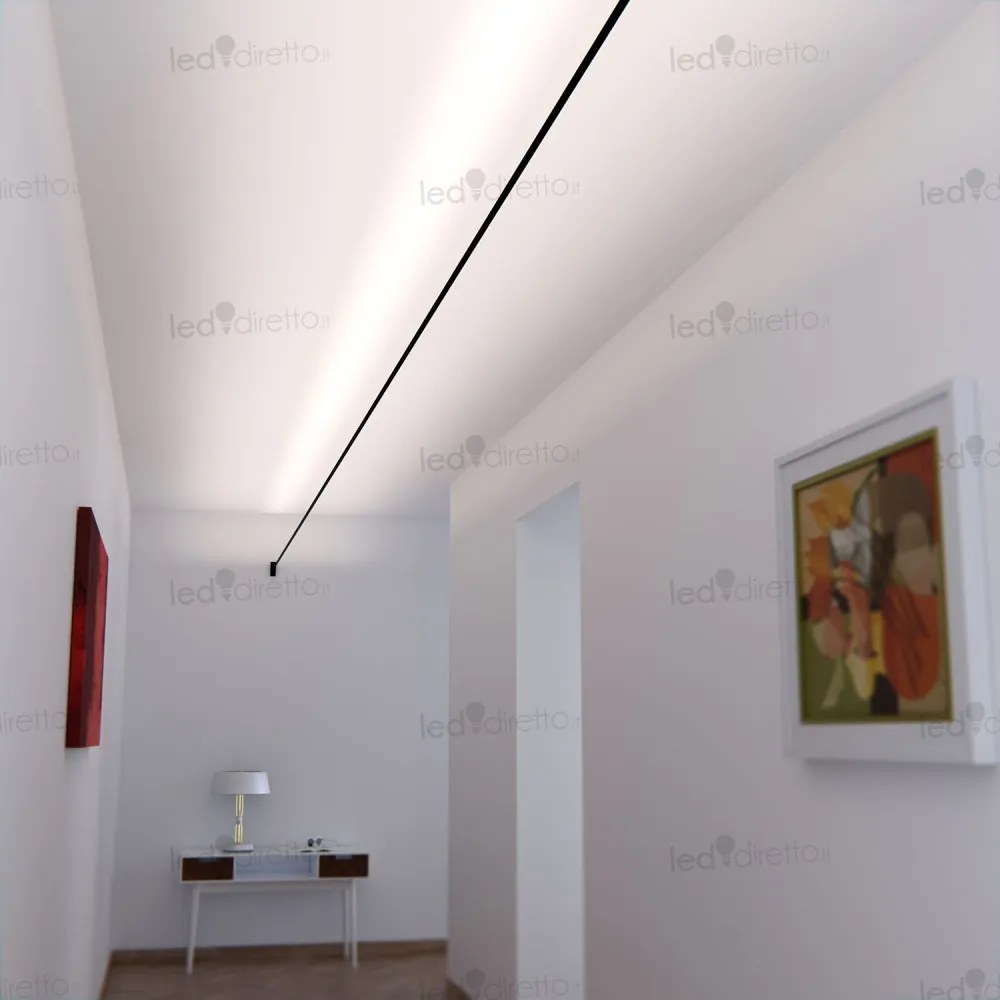 Banda 25m per Profilo Sospeso STARLINE per strisce LED Largh.16mm, Nera Selezionare la lunghezza 25 Metri