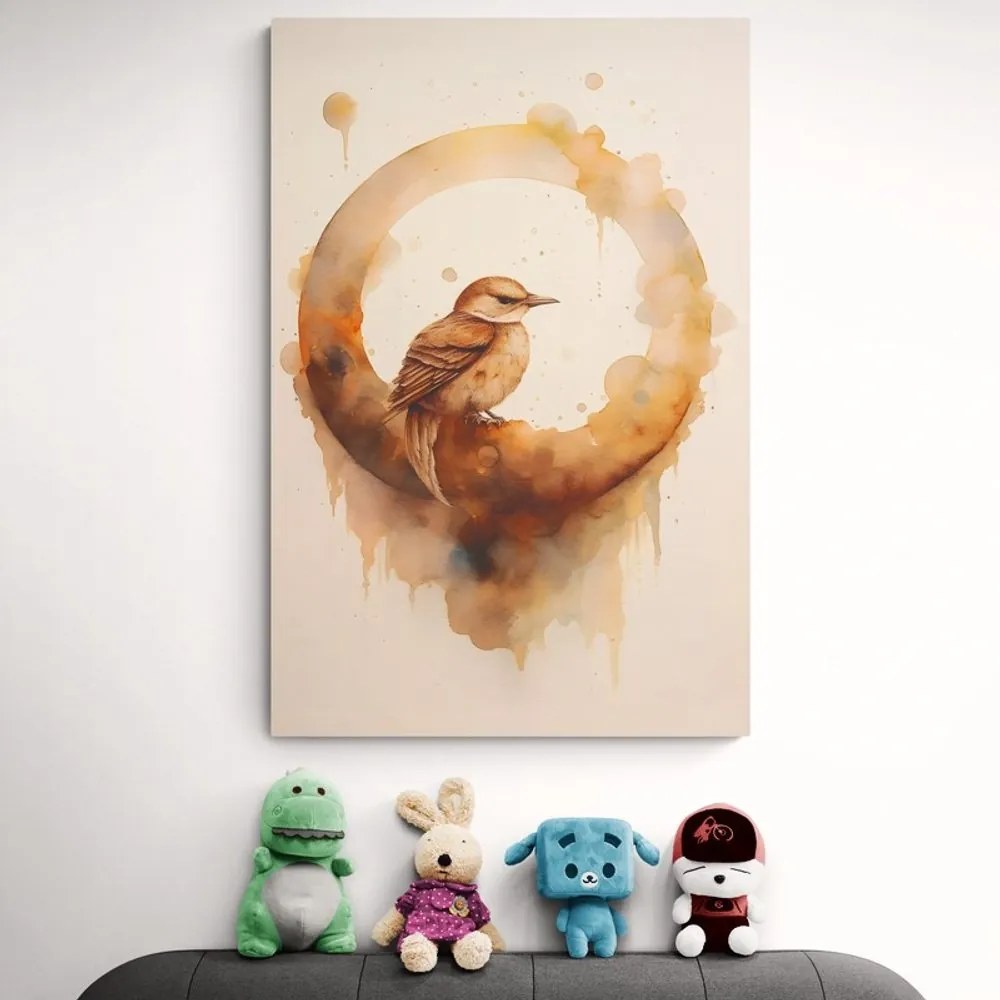 Quadro su tela – Uccellino sognante