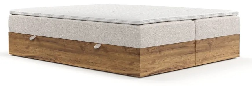 Letto boxspring con contenitore in beige-naturale 160x200 cm Faro - Maison de Rêve