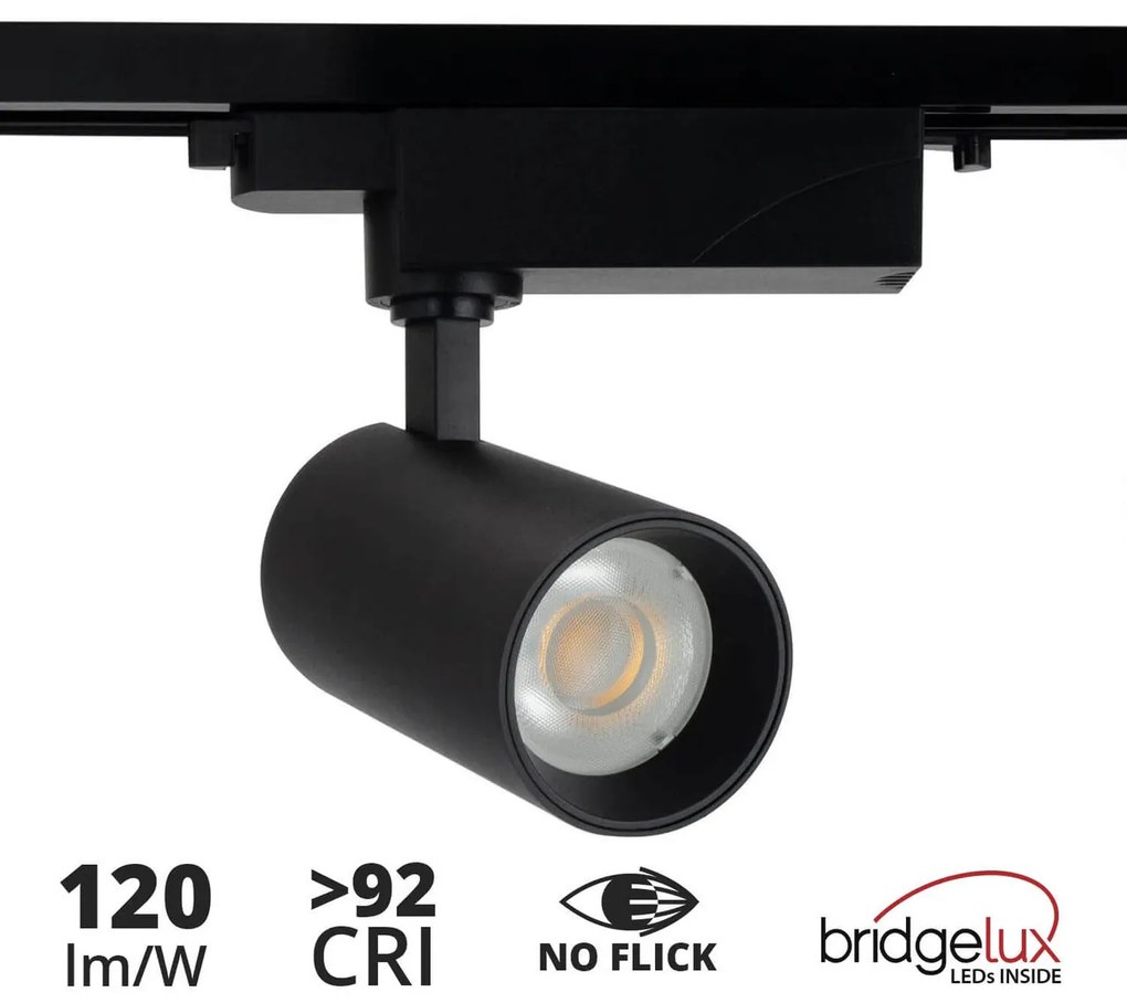 Faro LED 20W Monofase 60° 120lm/W CRI92 no Flickering - BRIDGELUX LED Colore Bianco Caldo 2.700K