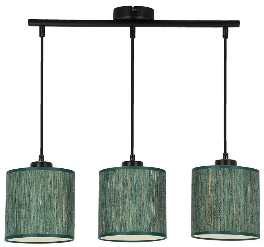 Lampadario a sospensione con filo PATTI 3xE27/60W/230V verde
