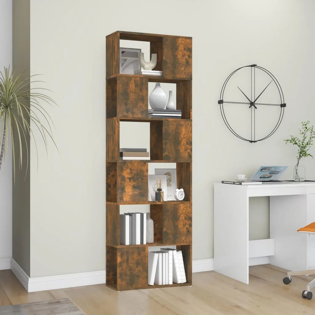 Libreria/Divisorio Rovere Fumo 60x24x186 cm