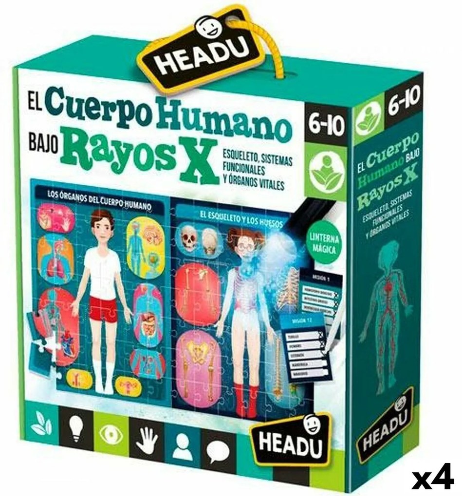 Gioco Educativo Prima Infanzia HEADU El cuerpo humano Rayos X (4 Unità)