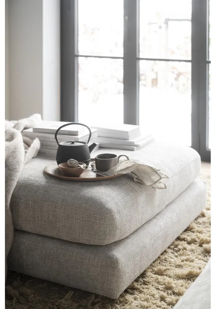 Pouf crema Duncan - Rowico