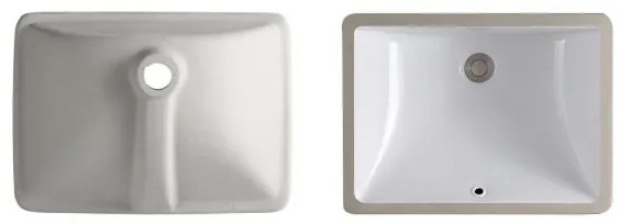 REA-U6653 - Lavabo ad incasso ADELA 33x46 cm ceramica/bianco lucido