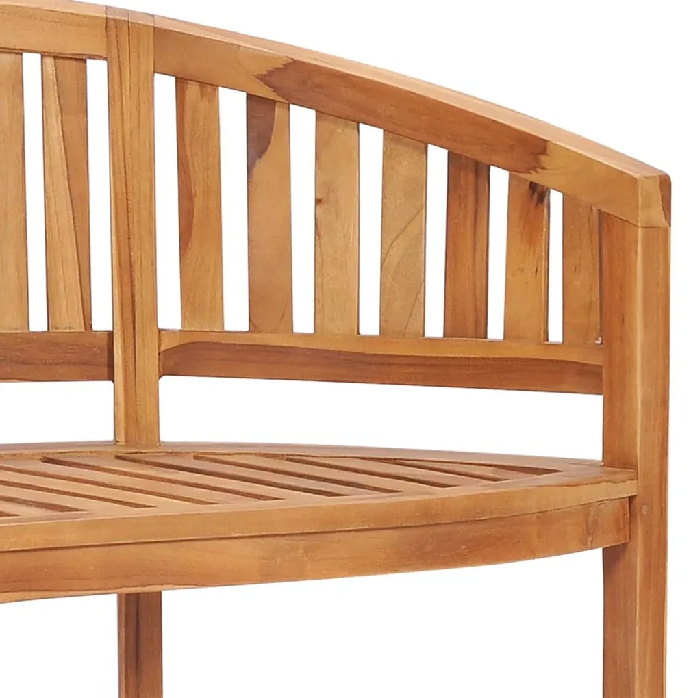 Panchina a forma di banana 120 cm in legno massello di teak