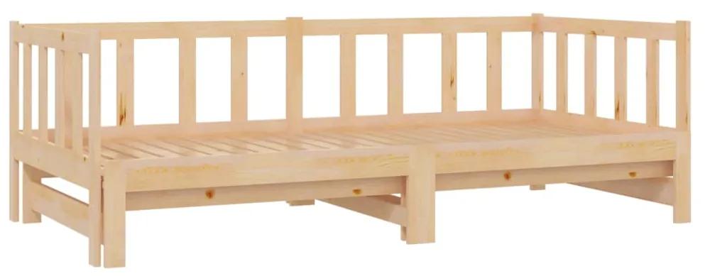 Dormeuse estraibile 2x(90x200) cm in legno massello di pino