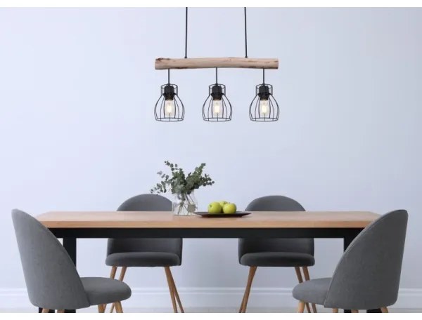 Globo 15326-3N - Lampadario a sospensione con filo MINA 3xE27/40W/230V