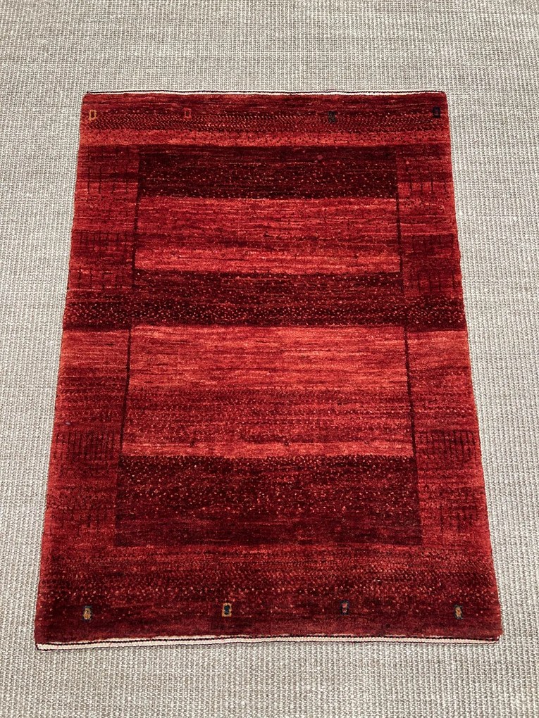 Loribaft Tappeto 60 x 90 Rosso (Iran) Annodato A Mano
