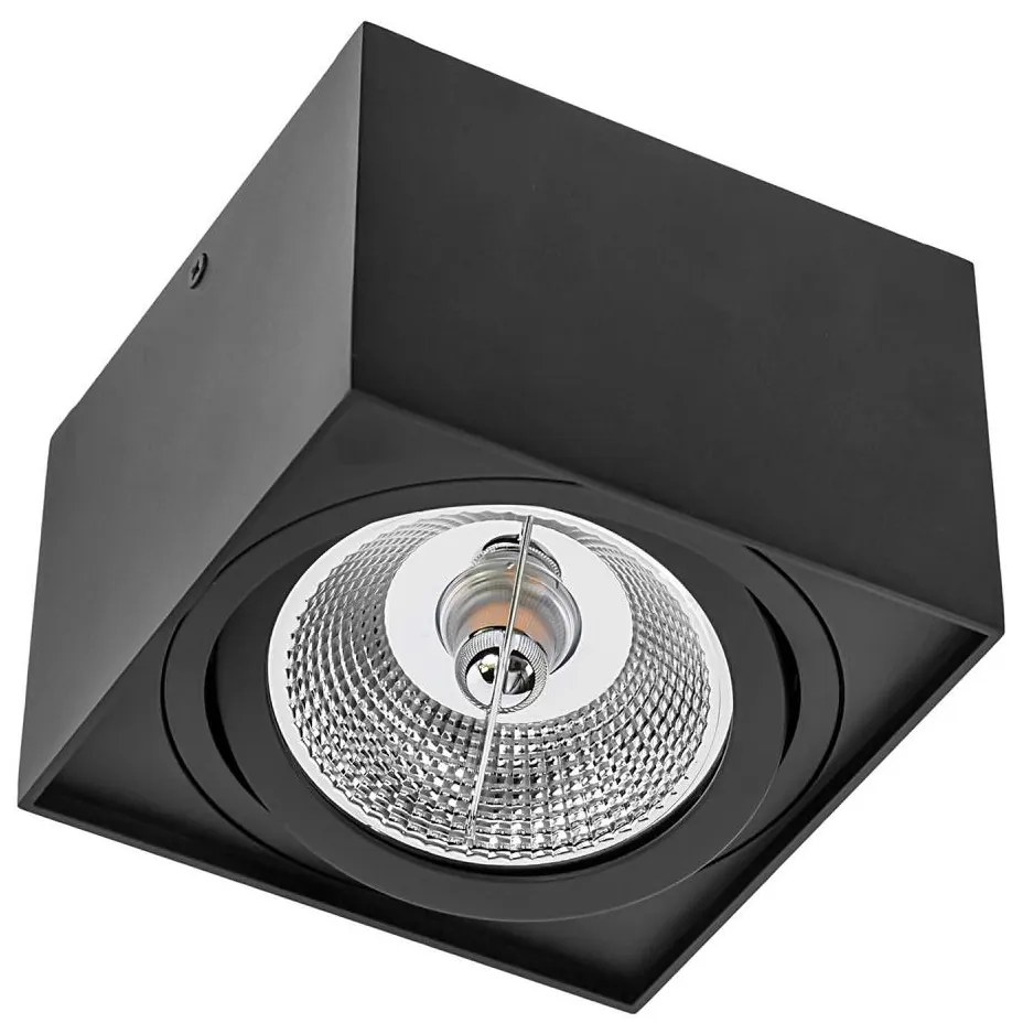 Faretto CHLOE AR111 1xGU10/50W/230V quadrato nero