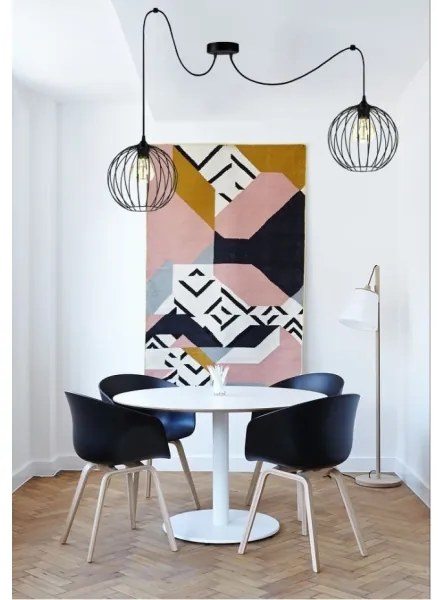 Lampadario a sospensione con filo MATT 2xE27/60W/230V ragno