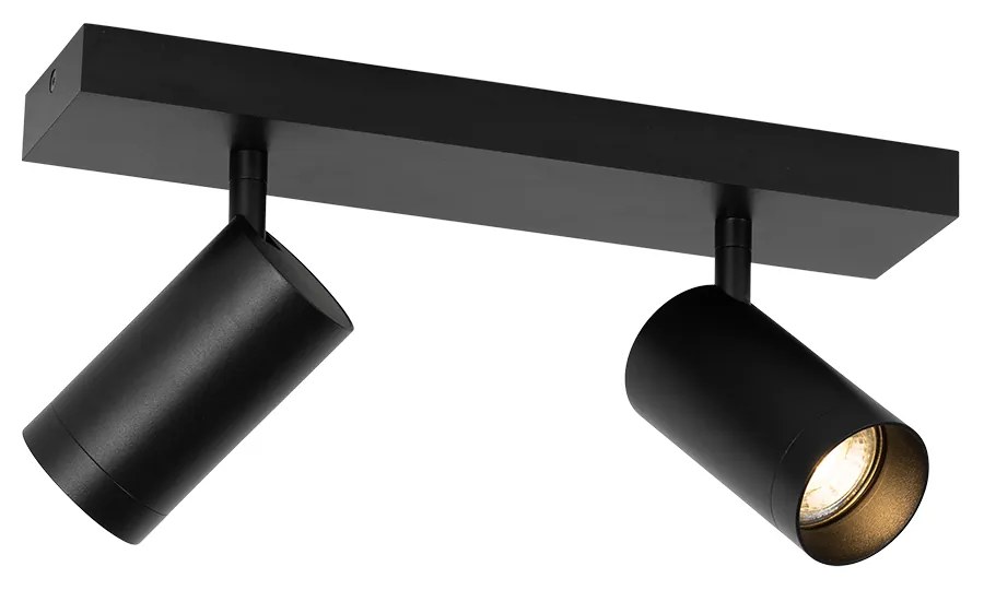 Faretto da soffitto moderno nero orientabile 2 luci - Jeana Luxe