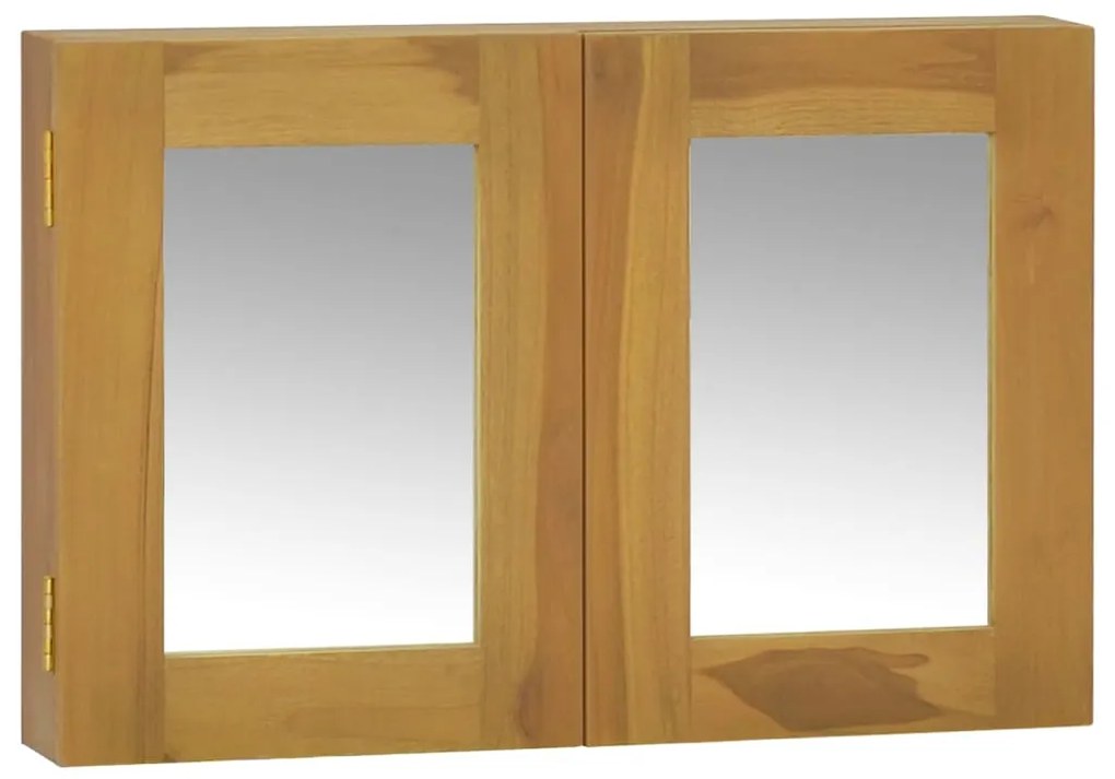 Mobile A Specchio 60x10x40 Cm İn Legno Massello Di Teak /