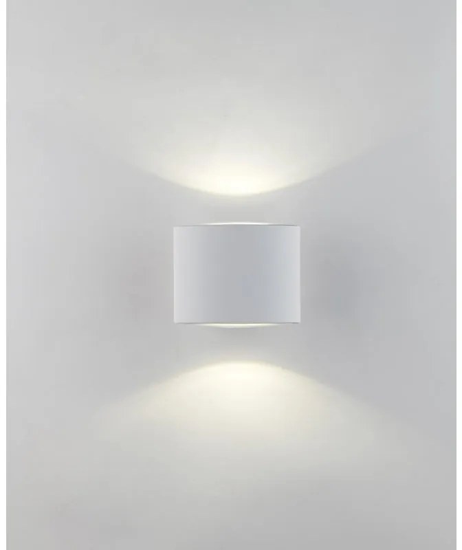 Applique LED moderno da esterno Boxter bianco IP44, luce bianco naturale 700 lumen, INTEC
