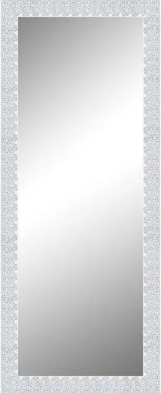 Specchio Fiorenza rettangolare in legno bianco, argento 170 x 60 cm