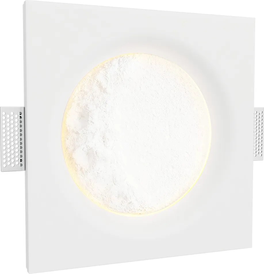 Lampada LED da incasso 85W Luna Crescente 30x30 cm in Gesso