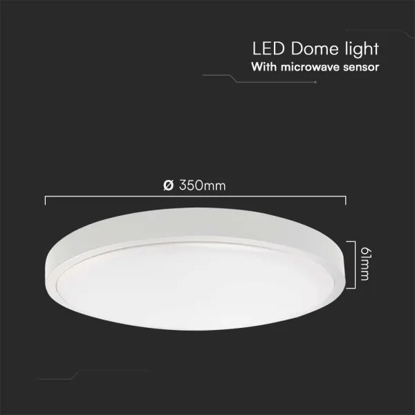 Plafoniera LED da bagno con sensore LED/24W/230V 4000K IP44 bianco
