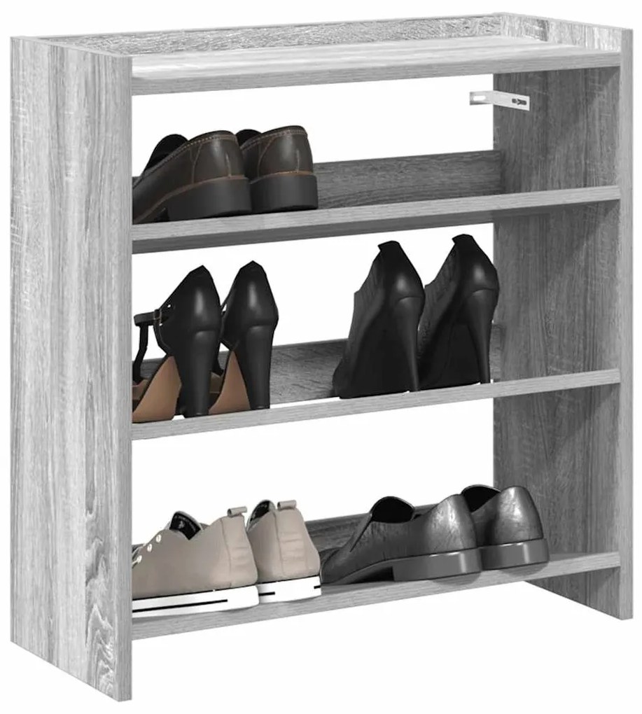Scarpiera Grigio Sonoma 60x25x62 Cm İn Legno Multistrato /